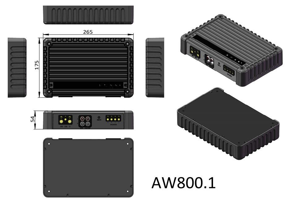 Wzmacniacz samochodowy 800 W 4-kanałowy inteligentny wzmacniacz samochodowy